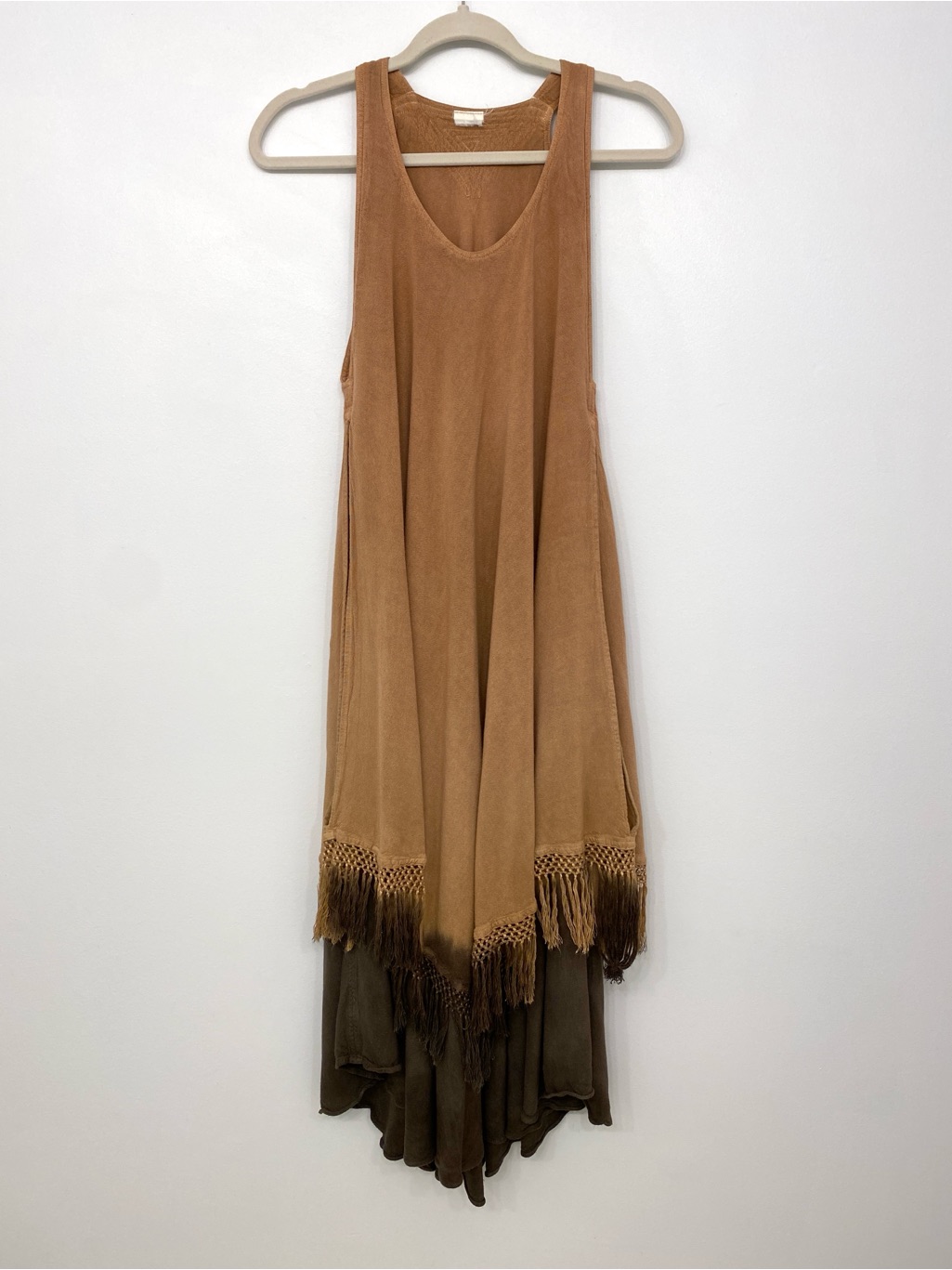 Kin Amora Desert Dweller Dress Fringe Moroccan Resort Travel Dress One Size Boho